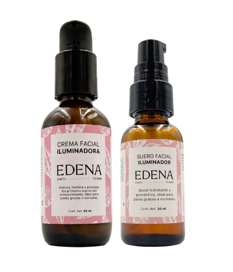 Crema Facial Iluminadora + Suero Facial Iluminadora EDENA