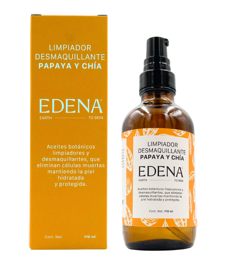 Limpiador Desmaquillante Papaya y Chia EDENA con caja