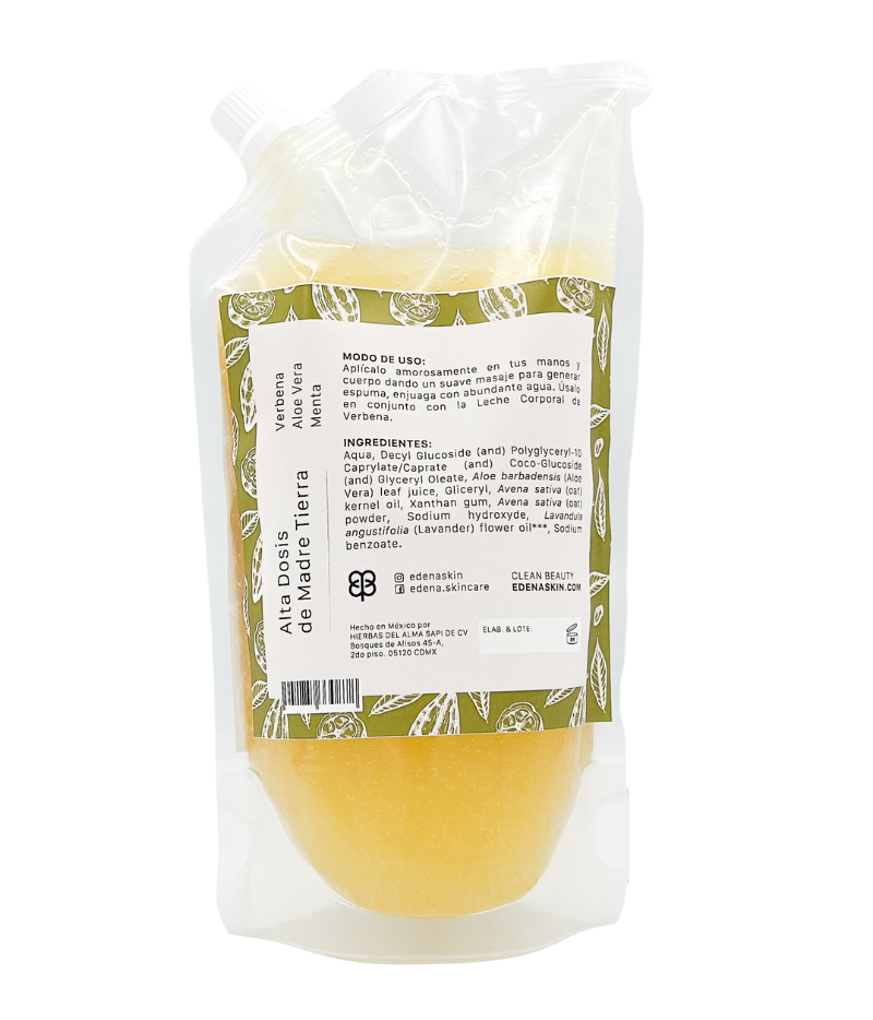 Refill Jabon Liquido de Verbena reverso