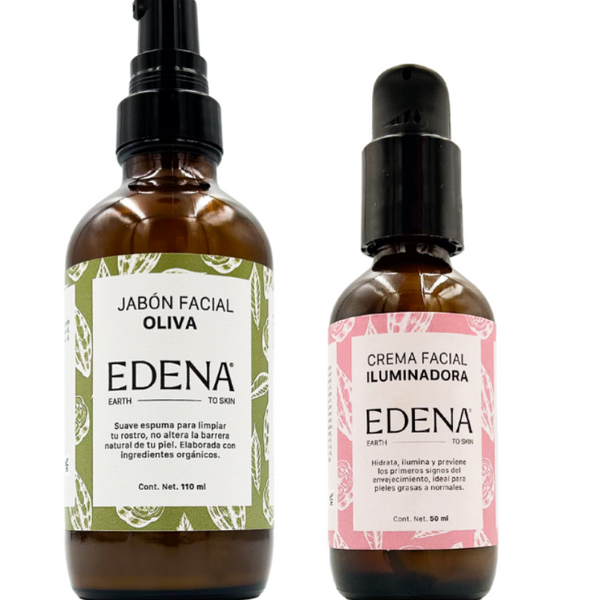 Jabon Facial Oliva + Crema Facial Iluminadora 