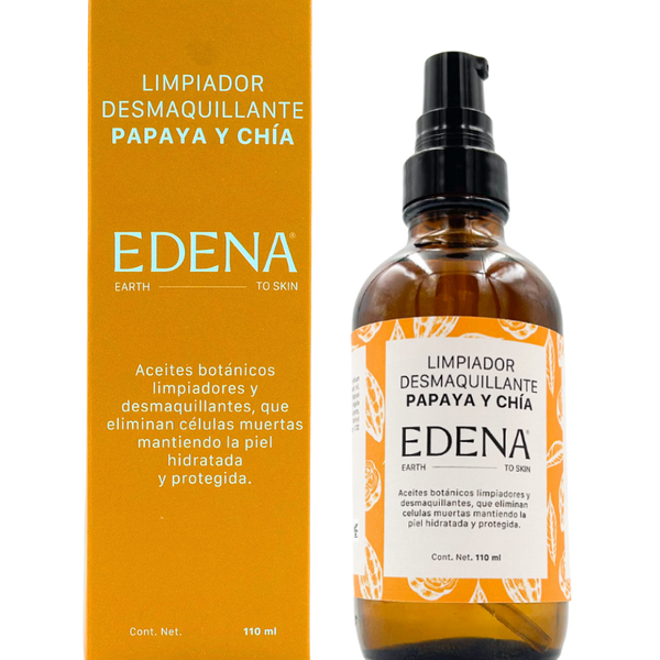 Limpiador Desmaquillante Papaya y Chia EDENA con caja 
