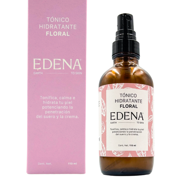 Tonico hidratante floral con caja